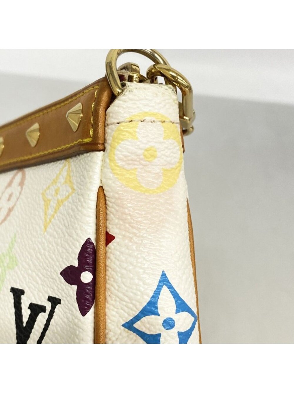 Louis Vuitton Pouch Monogram Multicolor Pochette Blanc - Picture 7 of 10